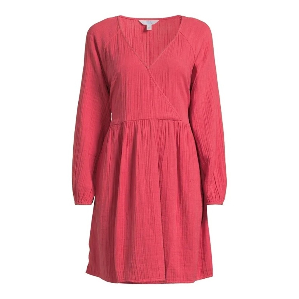 Women's 100% Cotton Mini Wrap Dress- NWT